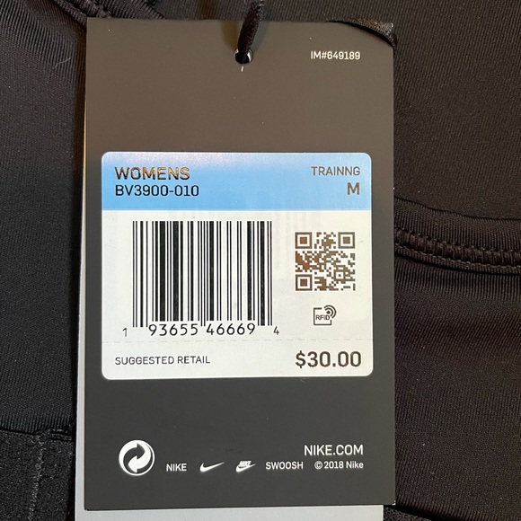 NIKE Dri-FIT Swoosh Sports Bra MED - Picture 4 of 6